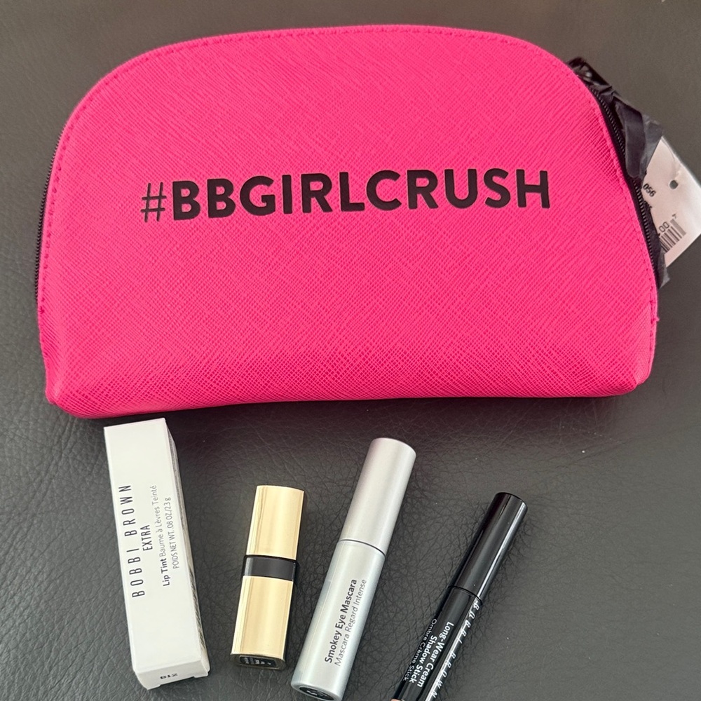 Bobbi Brown Hot Pink Pouch with Makeup Set